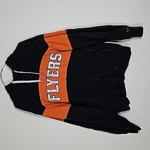 NHL Reebok medium orange and black face off collection zip up hoodie